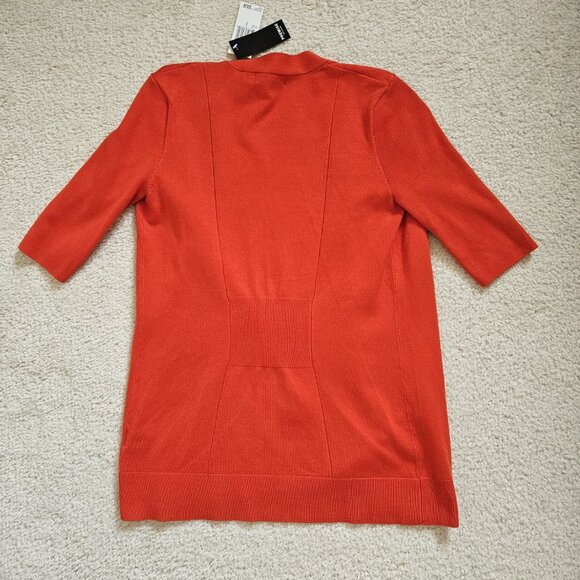 NWT! Premise Orange Short Sleeve Sweater - Picture 4 of 5